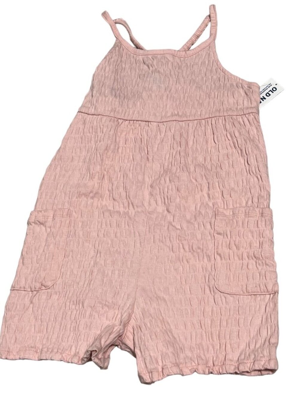 Old Navy girls 5T NWT pink shorts romper summer spring spaghetti tank straps